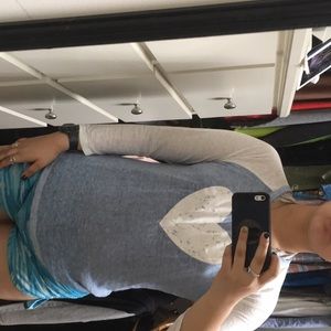 Blue & White Heart Tee